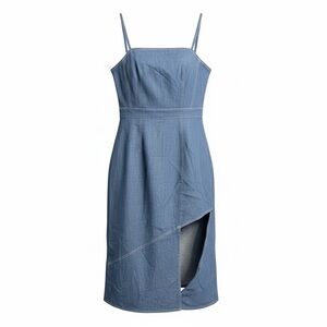 Hobbs London Sleeveless Denim Dress Size 6 Cutout
